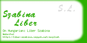 szabina liber business card